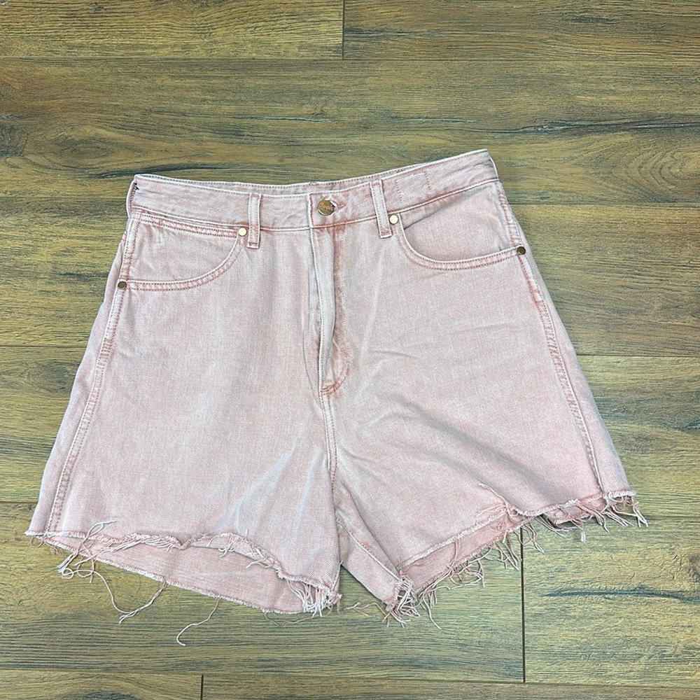 Women’s pink denim cutoffs